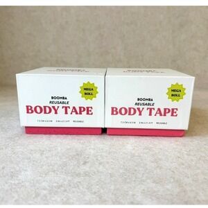 2 Pack BOOMBA Reusable‎ Body Tape Mega Roll Beige 3in x 21.3ft
